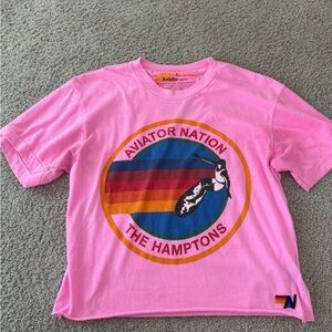 Aviator Nation Pink Kids Short-Sleeve 'The Hamptons' Graphic Tee